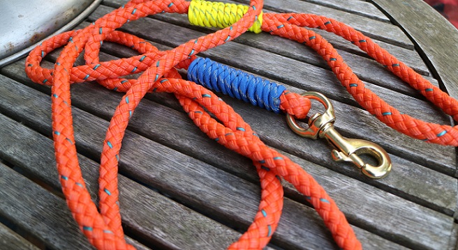Float leash from Salty's Own Nautical Leashes